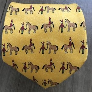 Authentic & Rare Hermes silk "horse trainer" tie